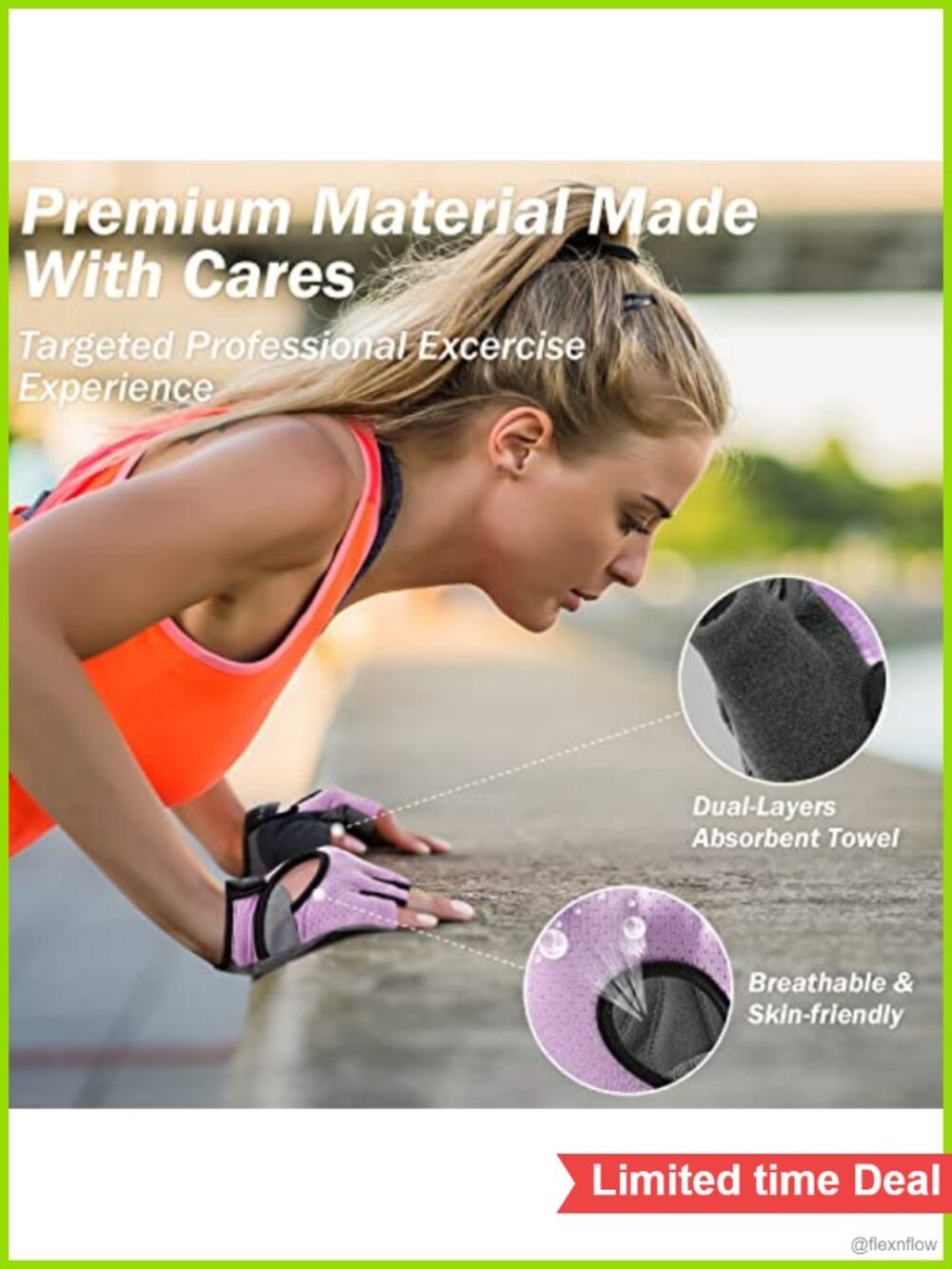 LIFECT Freedom Workout Gloves, Knuckle Weight Lifting Shorty Fingerless Gloves - Picture 2 of 5